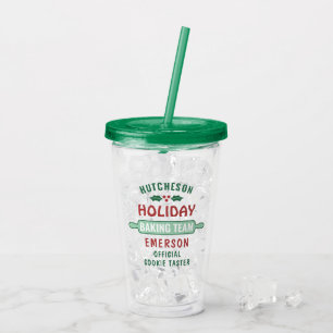 Vaso Acrílico Navidades de Holiday Baking Team Cookie Fiesta Cut