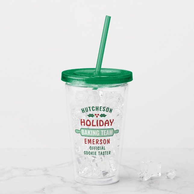 Vaso Acrílico Navidades de Holiday Baking Team Cookie Fiesta Cut (Reverso (hielo))