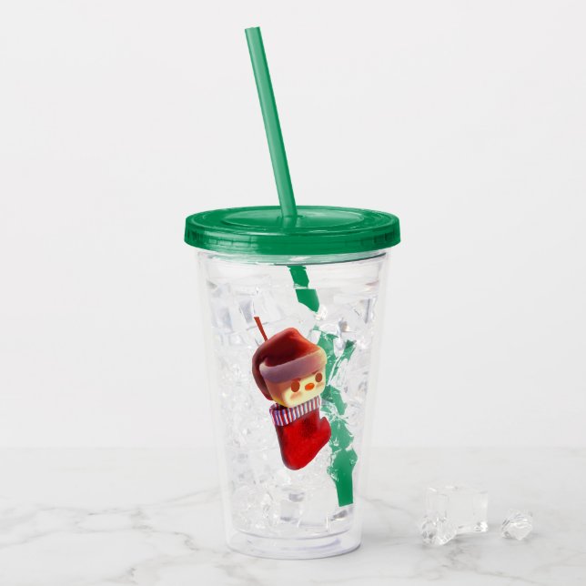 Vaso Acrílico Navidades de pie (Anverso (hielo))