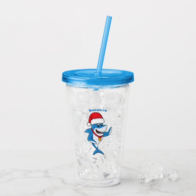 Vaso Acrílico Navidades divertidos ilustracion personalizado de  (Reverso (hielo))