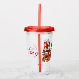 Vaso Acrílico Navidades personalizados reno
