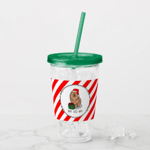 Vaso Acrílico Navidades Santa Chow Chow Dog (canela) Cute