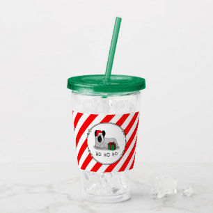 Vaso Acrílico Navidades Santa Claus Gorra Skye Terrier (plata)