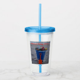 Vaso Acrílico Navidades temática de la playa Tumbler acrílico