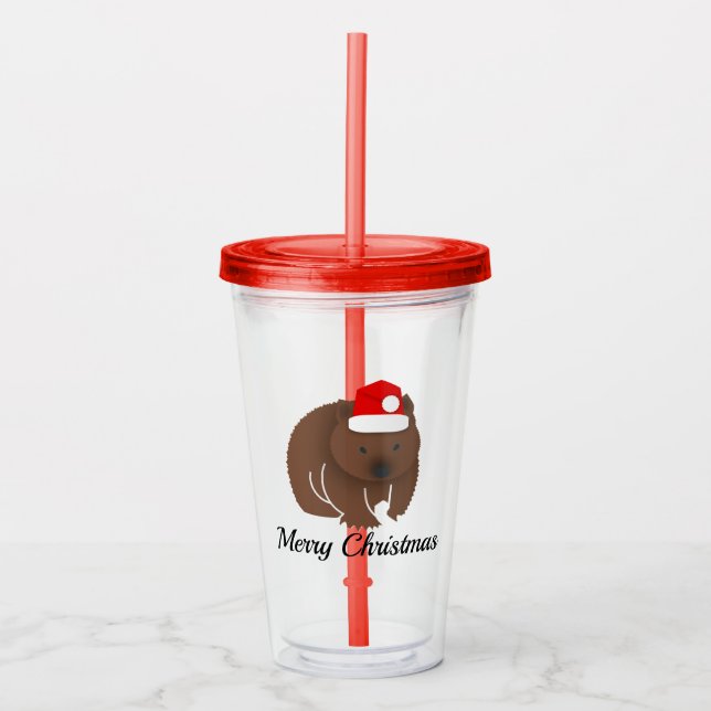 Vaso Acrílico Navidades Wombat (Anverso)