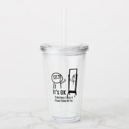 Vaso Acrílico Necesito un descanso