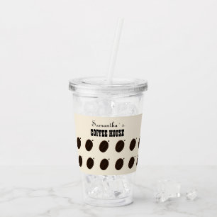 Vaso Acrílico Negocio Profesional de Marca de Granos de Café