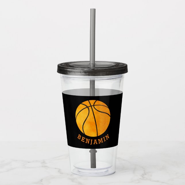 Vaso Acrílico Negro personalizado atlético del baloncesto de los (Anverso)