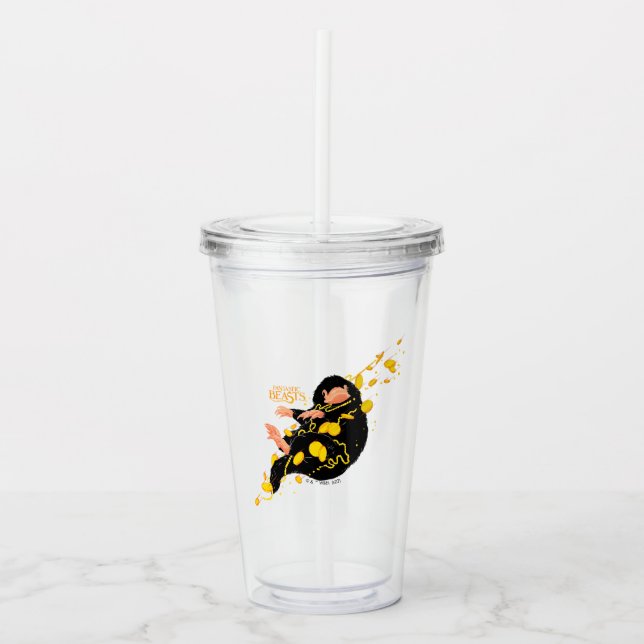Vaso Acrílico Niffler Flotando Con Oro (Anverso)