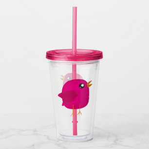 Vaso Acrílico Niños pajarito lindo