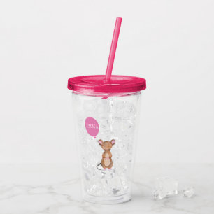 Vaso Acrílico Niños personalizados ratón lindo del arbolado