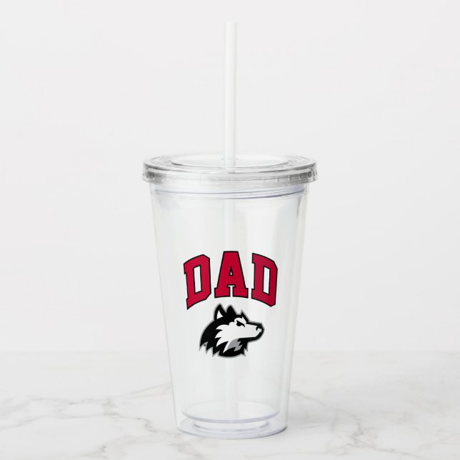 Vaso Acrílico NIU Huskies Dad (Anverso)