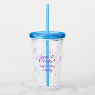 Vaso Acrílico Nivel 2 desbloqueado añadir nombre de cumpleaños f