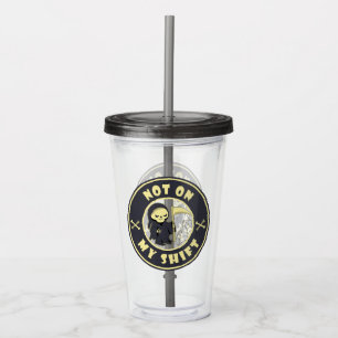 Vaso Acrílico No en mi cita de Halloween de Grim Reaper