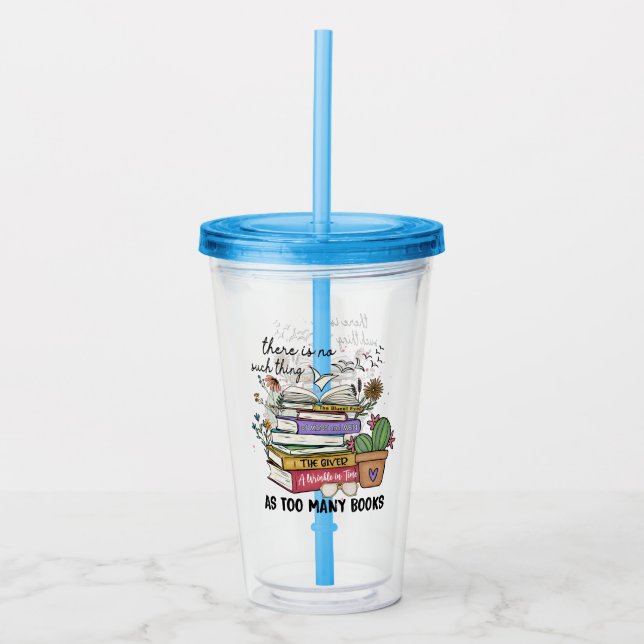 Vaso Acrílico No hay nada como tantos libros (Anverso)