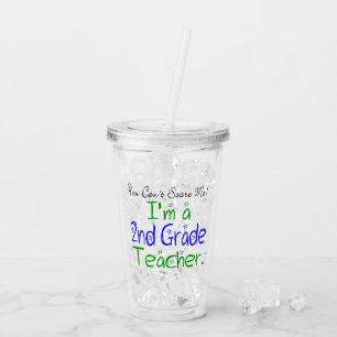 Vaso Acrílico No puedes asustarme, soy un profesor de segundo gr