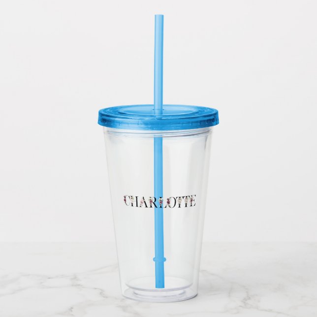 Vaso Acrílico Nombre Charlotte (Anverso)