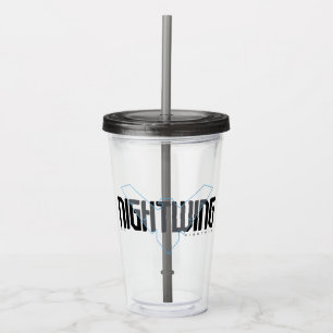 Vaso Acrílico Nombre de alta tecnología Nightwing gráfico