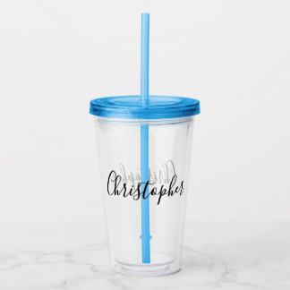 Vaso Acrílico Nombre de script personalizado