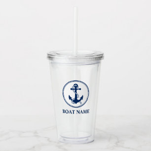 Vaso Acrílico Nombre del barco Rope & Anchor