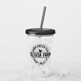 Vaso Acrílico Nombre del propietario fresco de la granja Persona