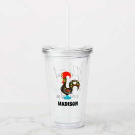 Vaso Acrílico Nombre personalizado Barcelos Rooster portugués ne