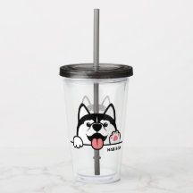 Nombre personalizado Cute Siberian Husky