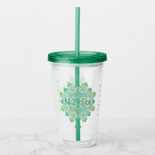 Vaso Acrílico Nombre personalizado de Namasté tumbler