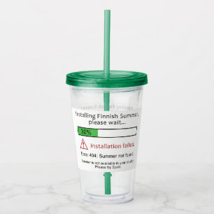 Vaso Acrílico Nombre personalizado gracioso tumbler finlandés Su