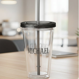 Vaso Acrílico Nombre personalizado haga su propio
