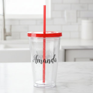 Vaso Acrílico Nombre personalizado Haz el tuyo