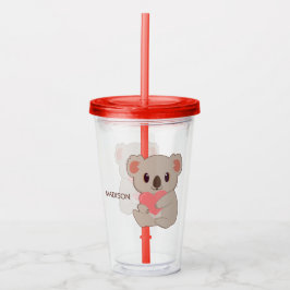 Vaso Acrílico Nombre personalizado Love Koala