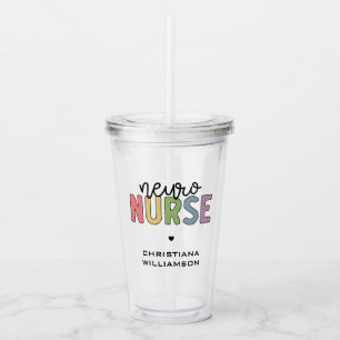 Vaso Acrílico Nombre personalizado Neuro Enfermero Neurociencia 