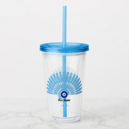 Vaso Acrílico Nombre personalizado Ojo Turco Vacaciones de Veran