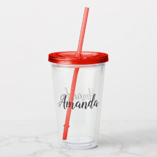 Vaso Acrílico Nombre personalizado personalizado personalizado p