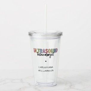 Vaso Acrílico Nombre personalizado Regalos de Tecnólogos de Ultr