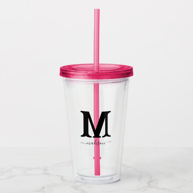 Vaso Acrílico Nombre personalizado Tumbler acrílico (Anverso)