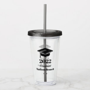 Vaso Acrílico Nombre personalizado y año Graduación