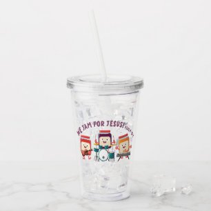 Vaso Acrílico Nosotros tocamos para Jesús lindo versículo de la