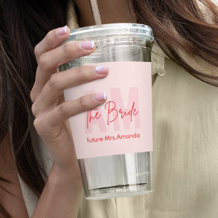 Vaso Acrílico Novia mínima moderna   Sra. Personalizada Futuro