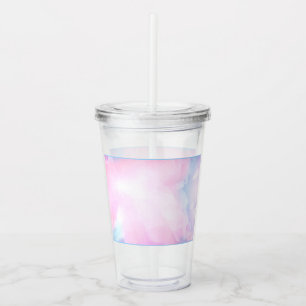Vaso Acrílico Nubes acuarelas Tumbler acrílico