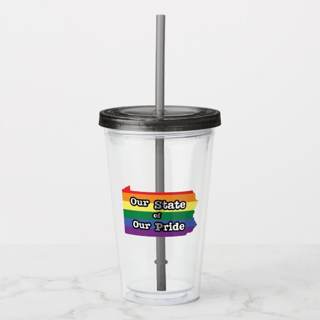 Vaso Acrílico Nuestro estado de orgullo| Pennsylvania (Anverso)