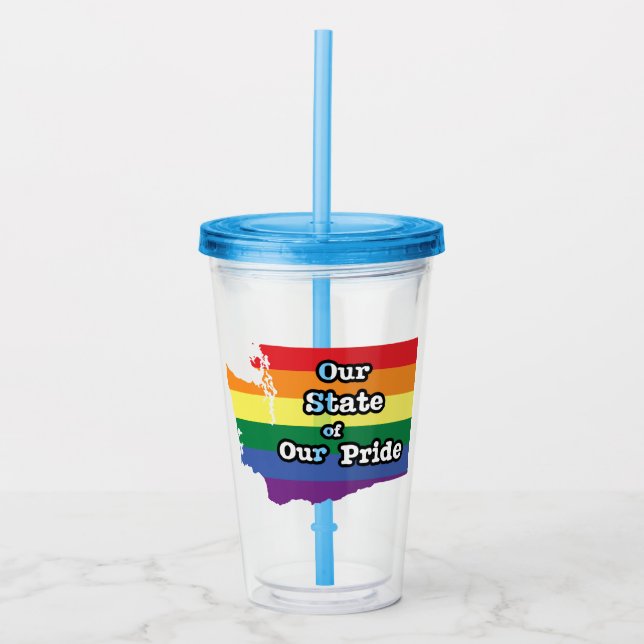 Vaso Acrílico Nuestro estado de orgullo| Washington (Anverso)