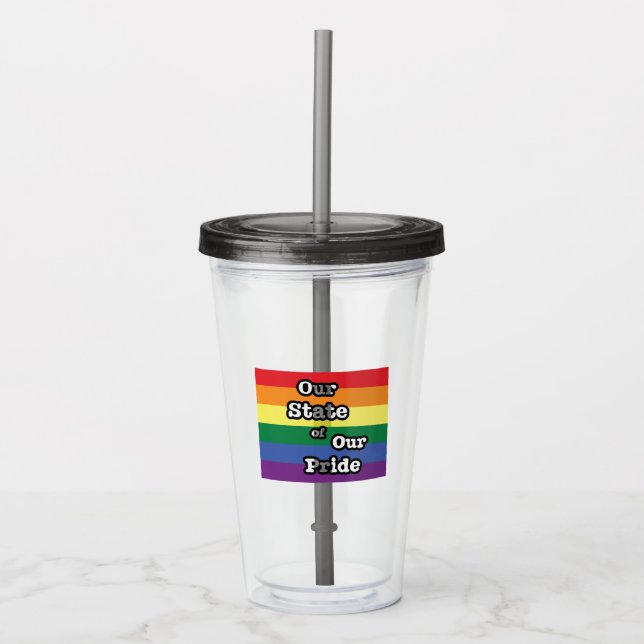 Vaso Acrílico Nuestro estado de orgullo| Wyoming (Anverso)