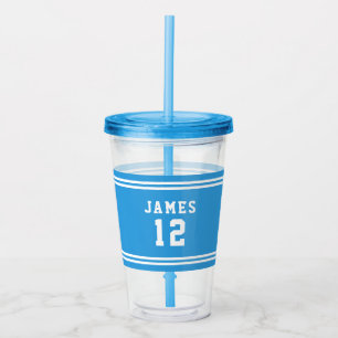 Vaso Acrílico Número Editable del nombre del equipo