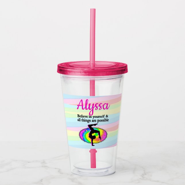 VASO ACRÍLICO OBJETIVOS Y SUEÑOS DE GIMNASIA (Anverso)
