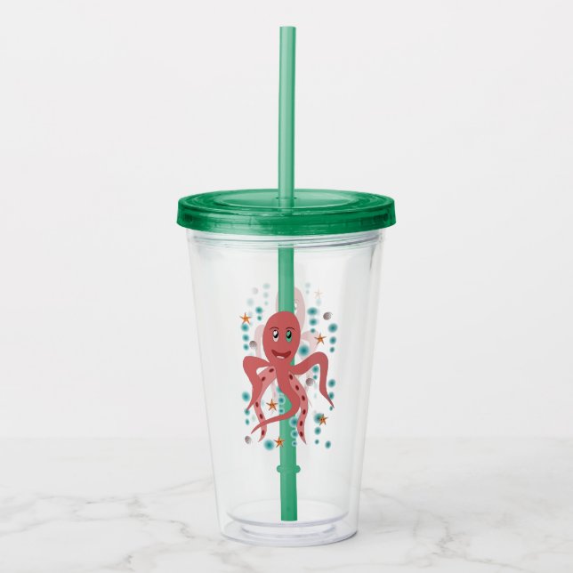 Vaso Acrílico Octopus (Anverso)