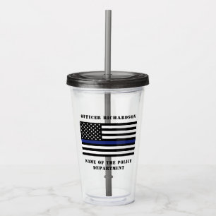 Vaso Acrílico Oficial de policía personalizado policía de la Lín