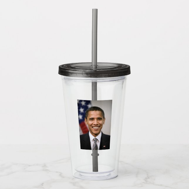 Vaso Acrílico Oficina del Presidente Electo Barack Obama (Anverso)