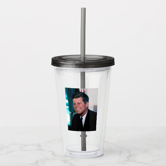 Vaso Acrílico Oficina Oval del Presidente John F. Kennedy (Anverso)